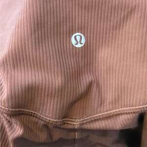 lululemon Ribbed Stretch Leggings in Rust Brown